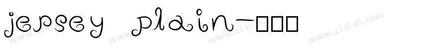 jersey plain字体转换